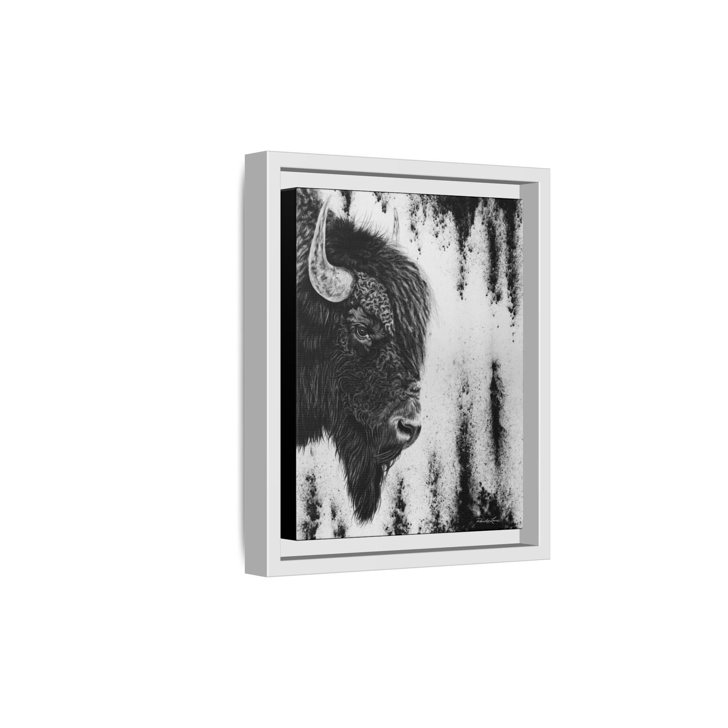 Pride, Framed Bison Canvas Art