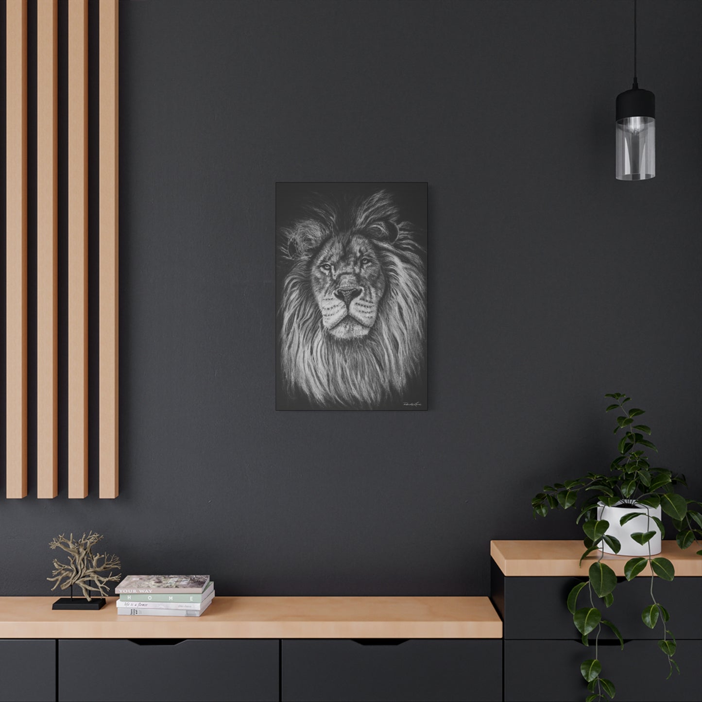 The Mane Event, Matte Canvas Lion Print, Stretched, 1.25"