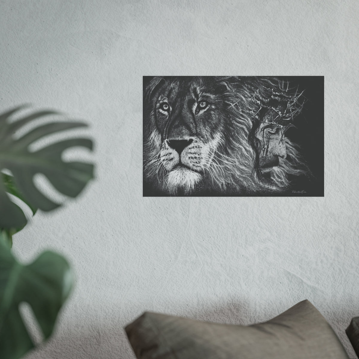 Lion King, Jesus and Lion Fine Art Print