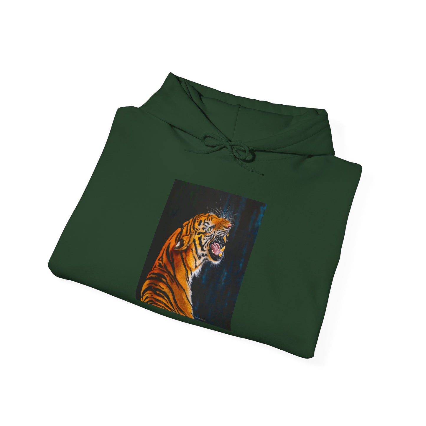 Beautifully Bold, Roaring Tiger-Themed Unisex Heavy Blend™ Hooded Sweatshirt