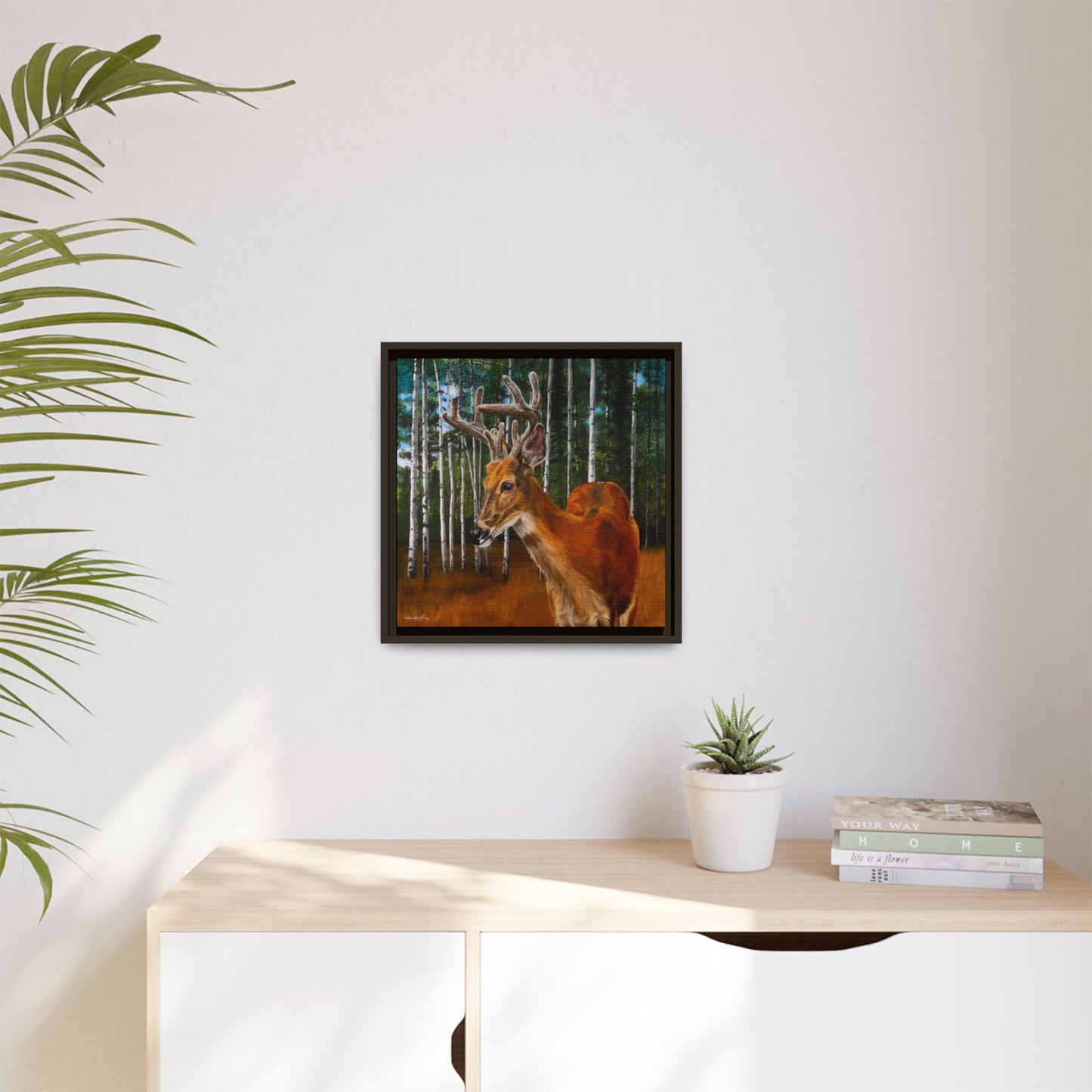 Velvet Crush, Framed Deer Canvas Art