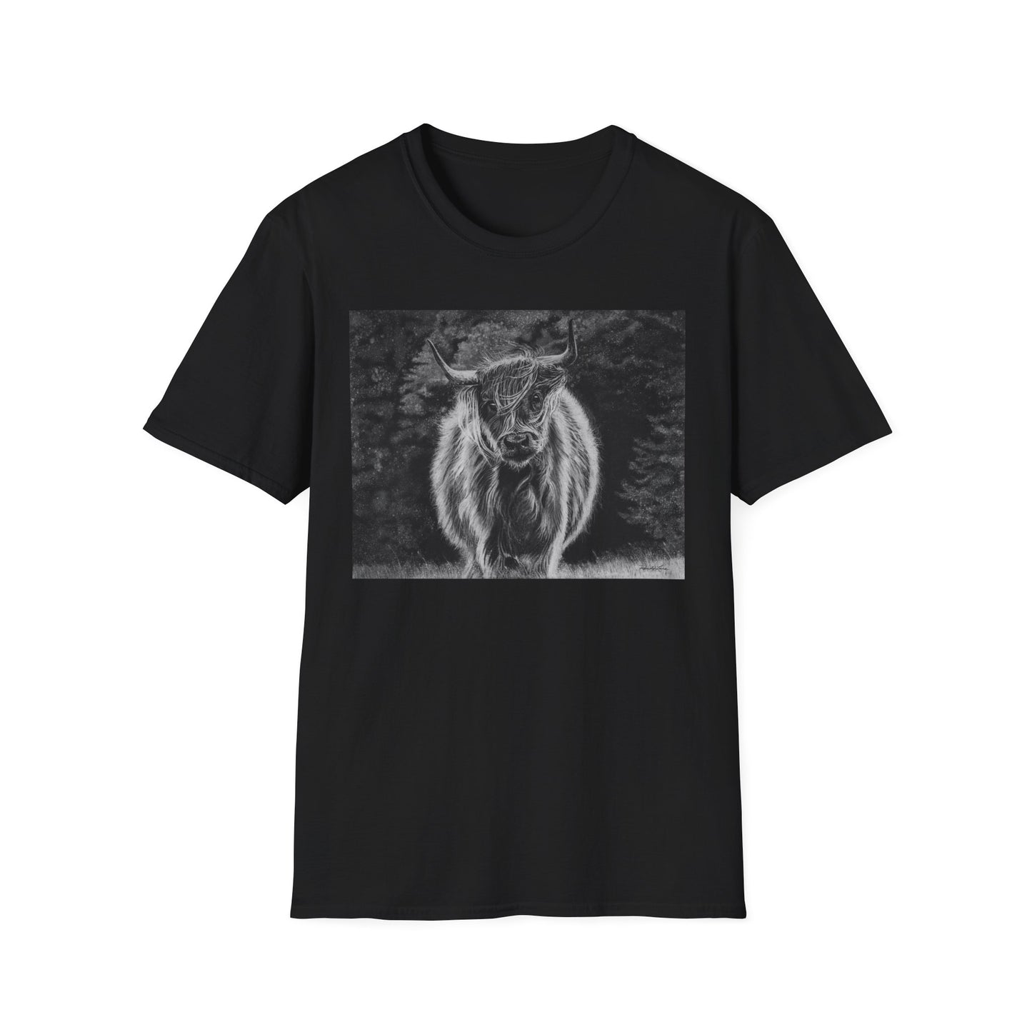 Ragamuffin. Highland Cow Unisex Softstyle T-Shirt