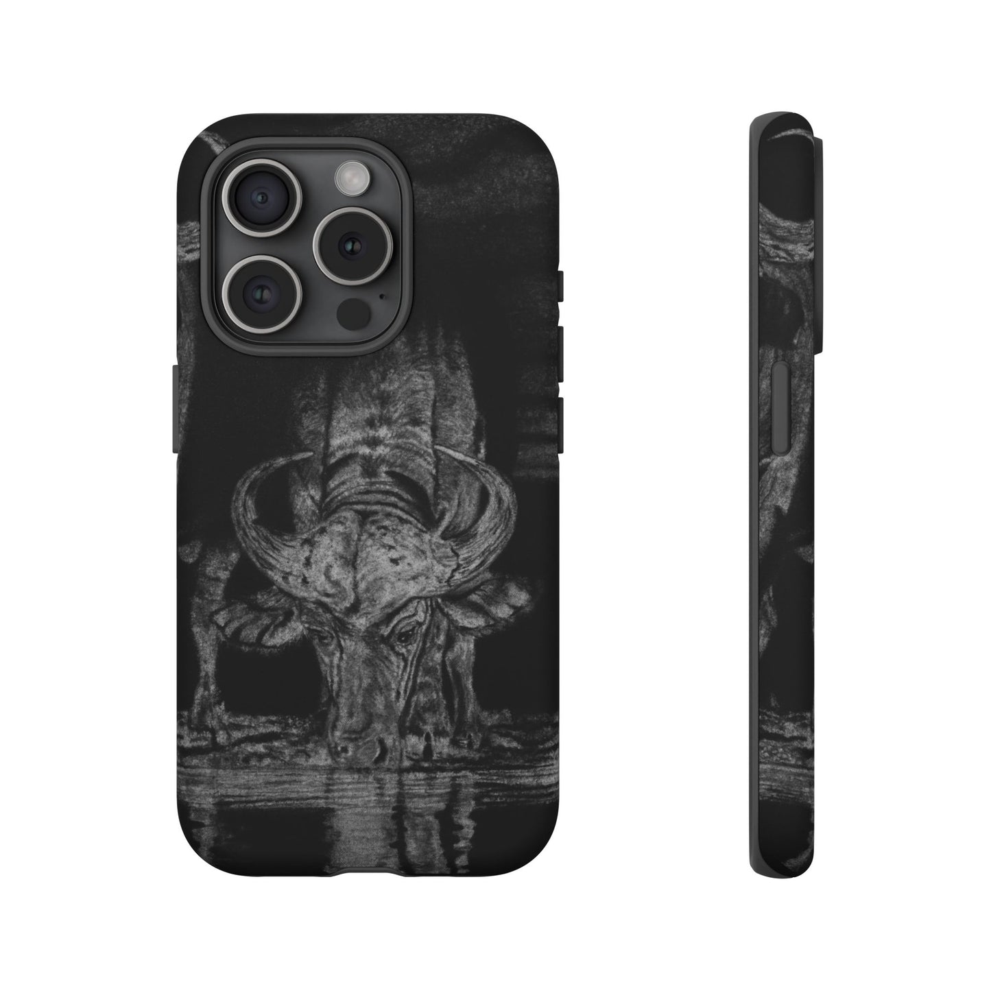 The Waterhole, Cape Buffalo Tough Phone Cases