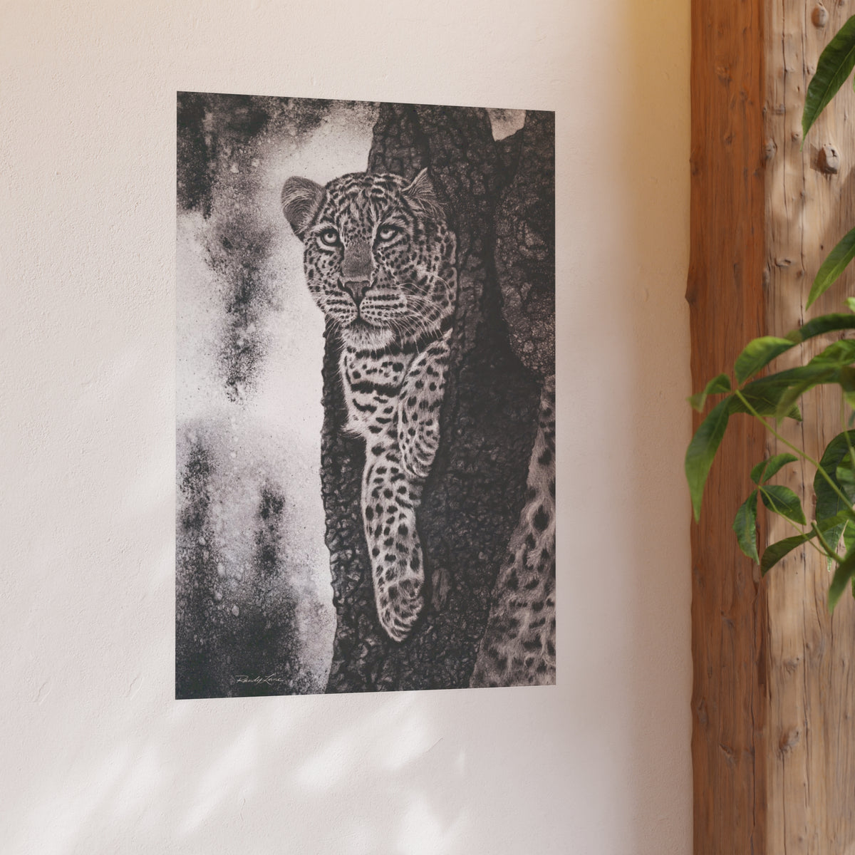 Tree Hugger, Leopard Fine Art Print, Satin/Matte Print