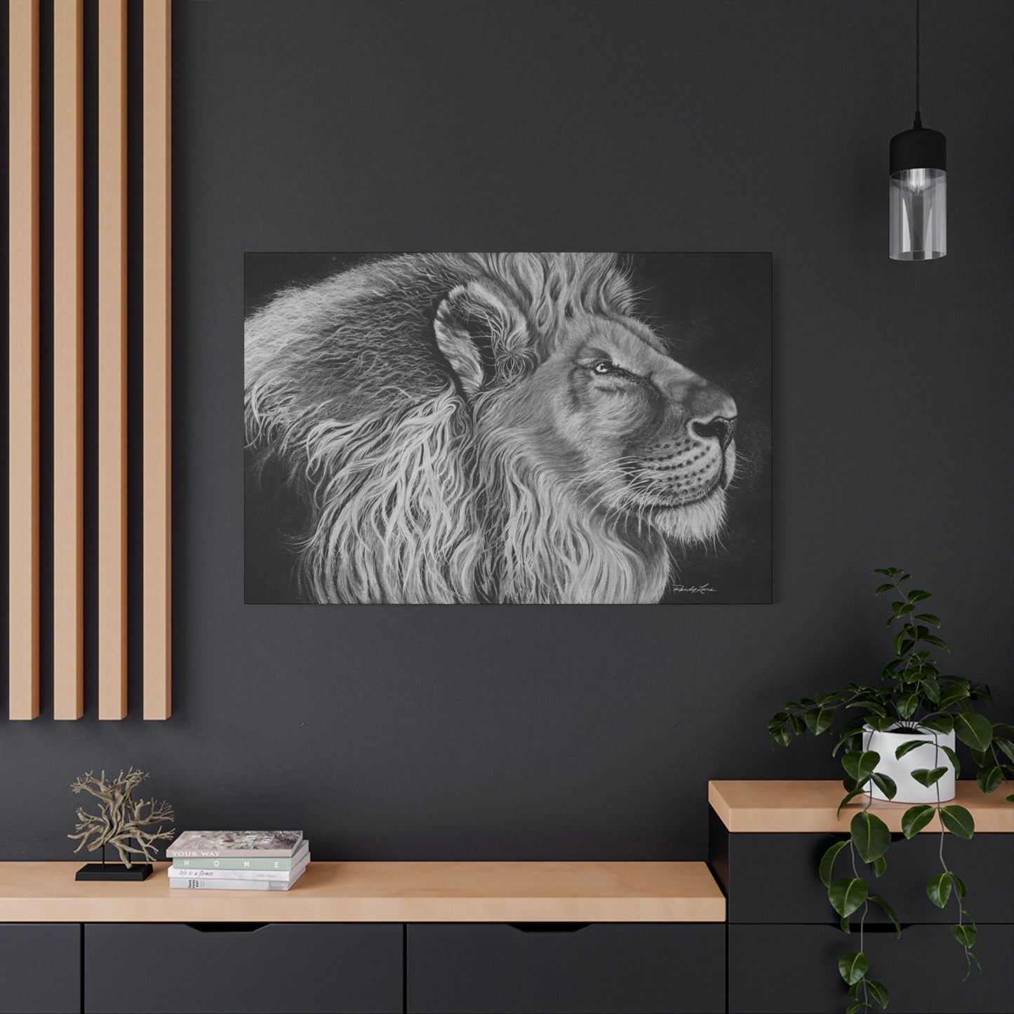 King of Cool, Majestic Lion Canvas Art