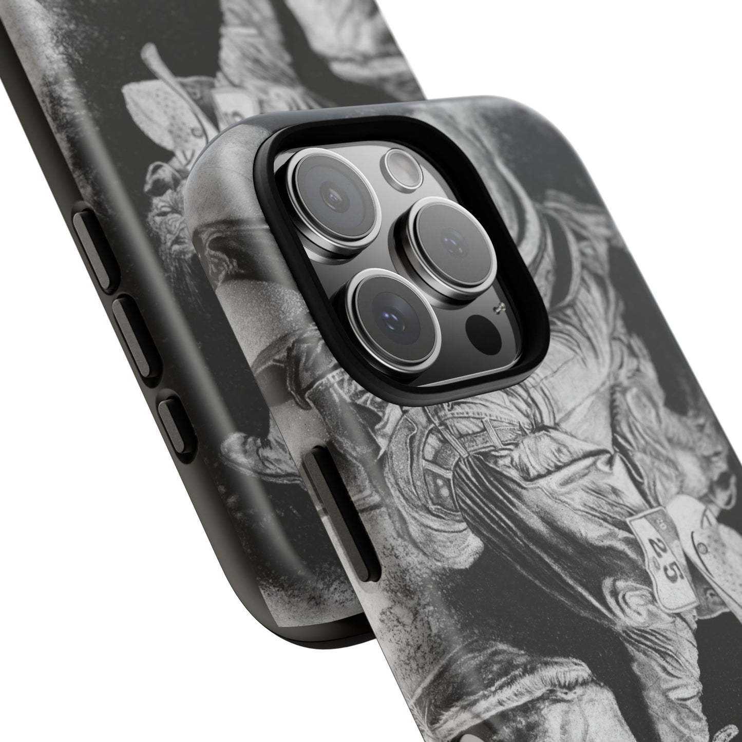 Contact. Cowboy Bulldogger Rodeo Art Phone Case - Tough Cases