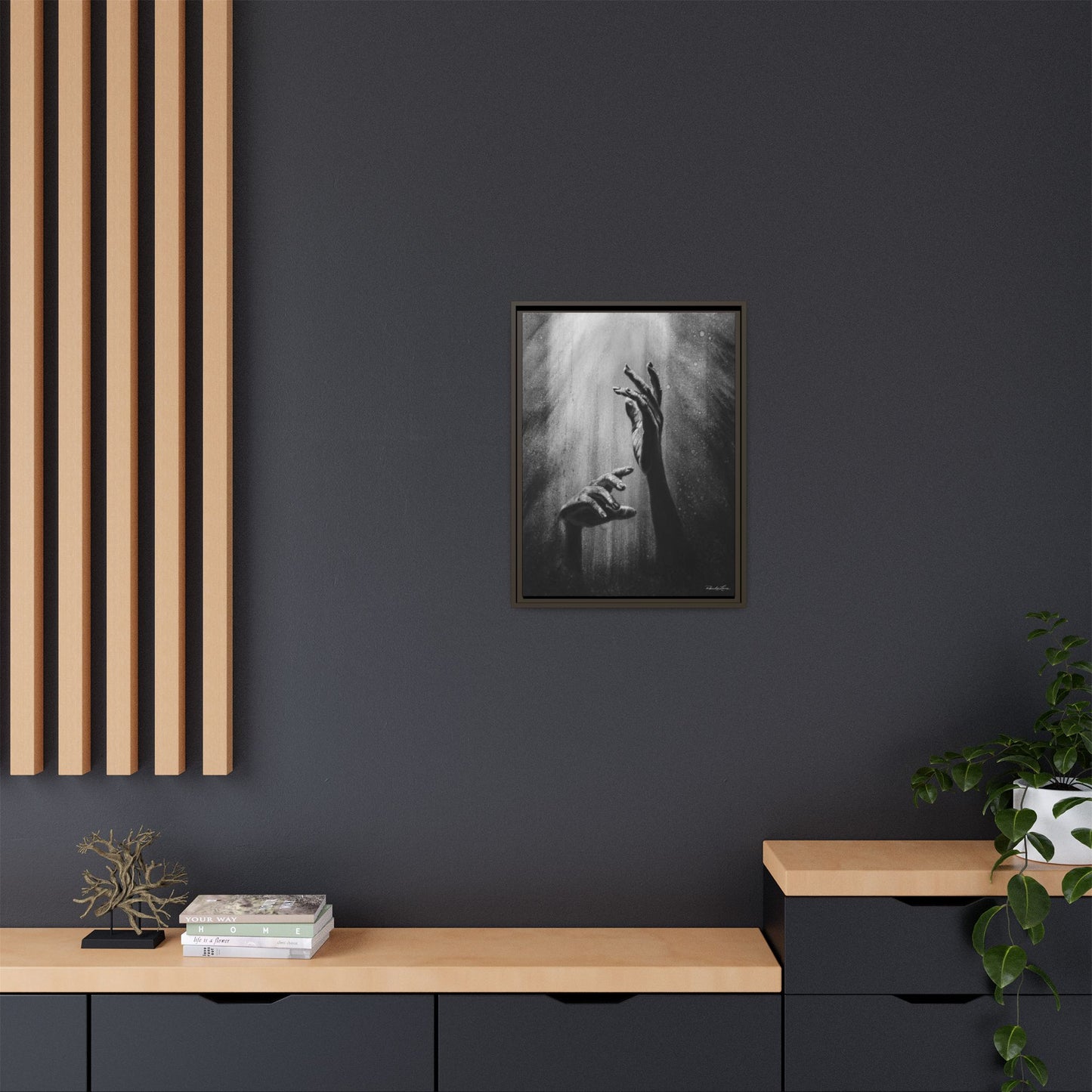Divine Dance. Framed Stretched Matte Canvas Art Print