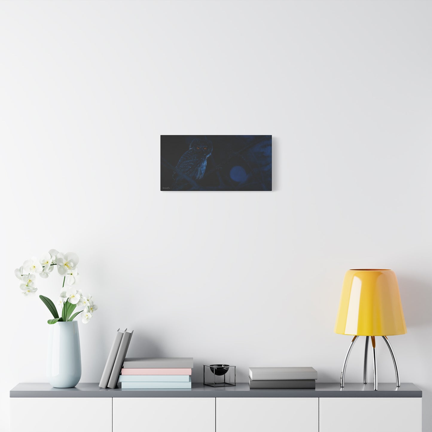 Bright Eyes, Owl Stretched Canvas Print