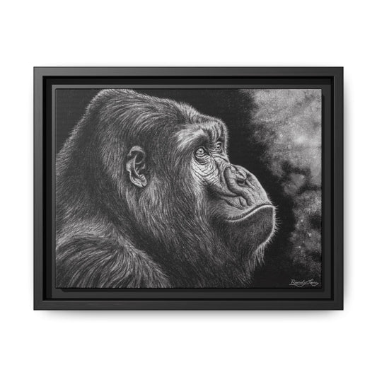 Gorilla, Framed Art Canvas Wall Decor