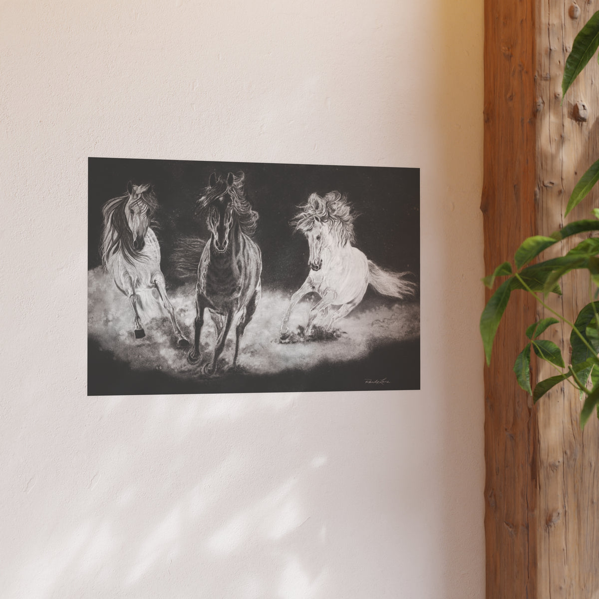 Midnight Run, Running Horses Fine Art Print (Satin or Archival Matte)