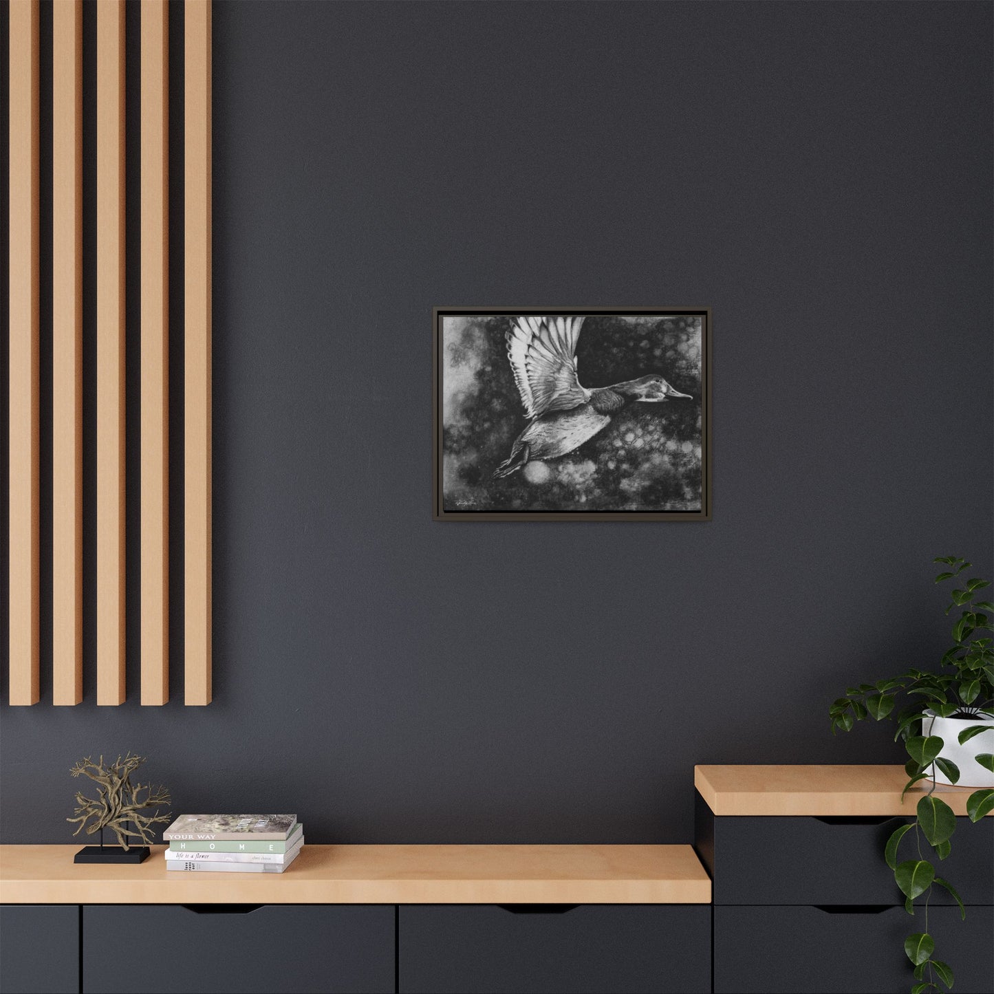 Flare, Framed Duck Canvas Art