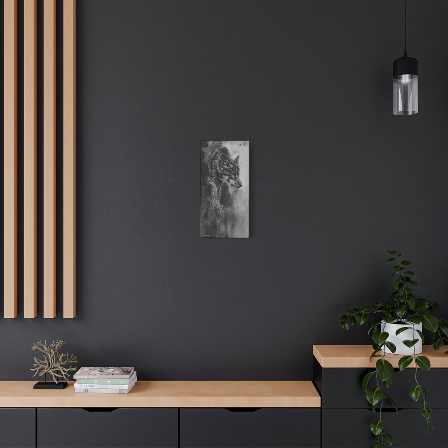 Specter, Wolf Painting Matte Canvas Print — Stretched Wildlife Wall Art