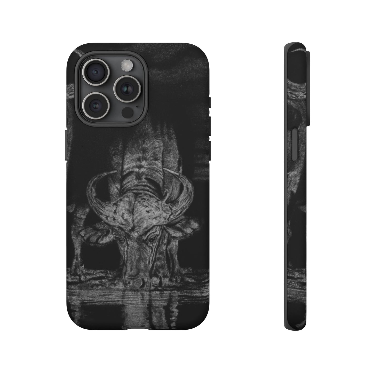 The Waterhole, Cape Buffalo Tough Phone Cases