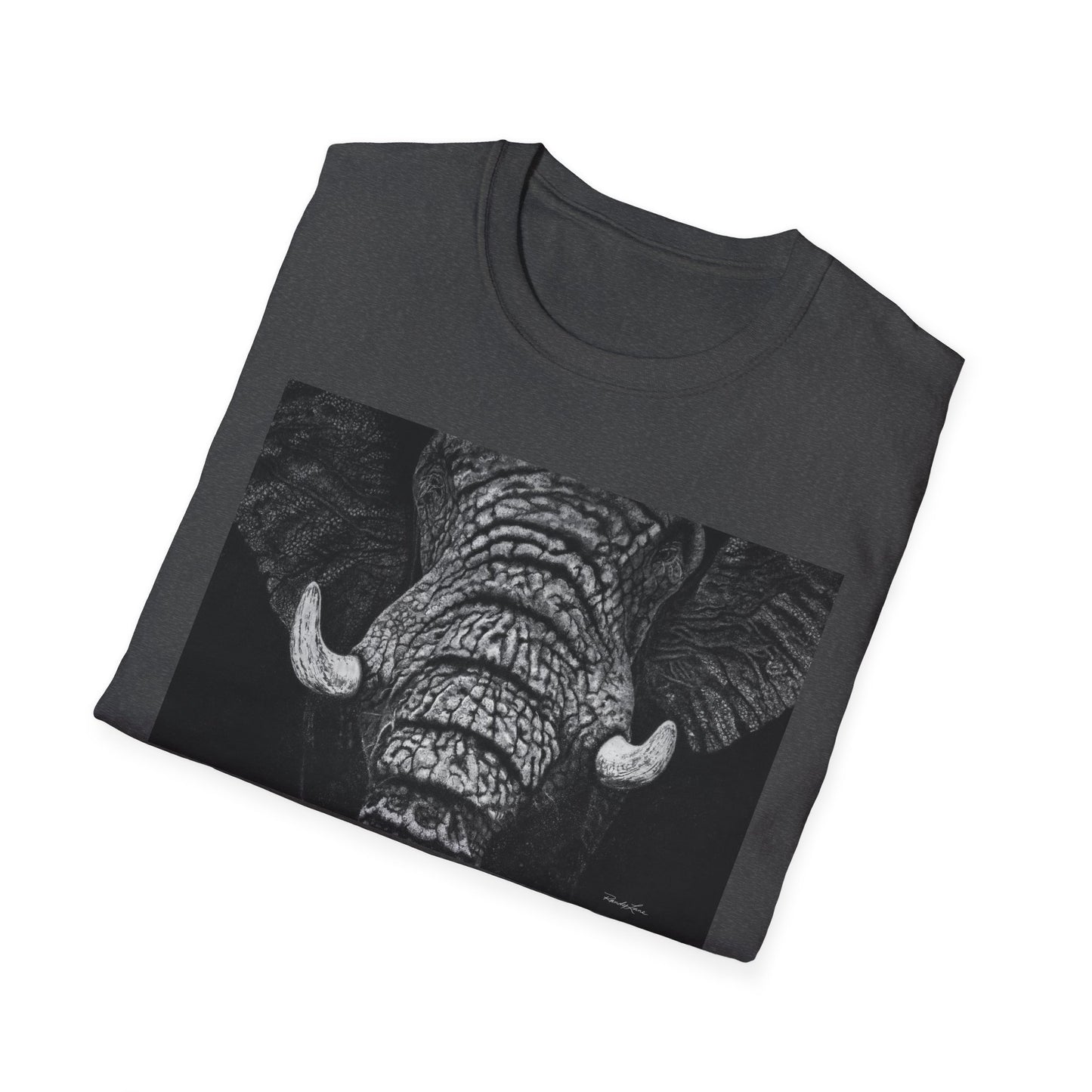 Ebony and Ivory, Elephant Graphic Unisex Softstyle T-Shirt