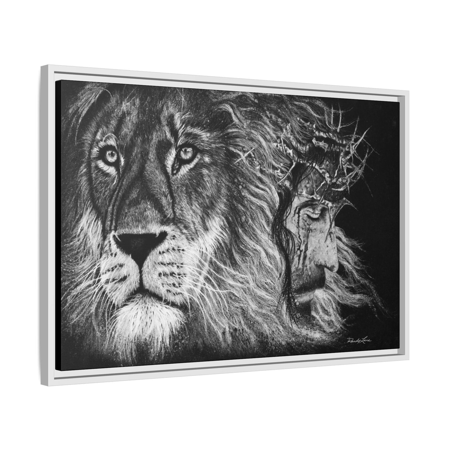Lion King, Framed Matte Canvas Print
