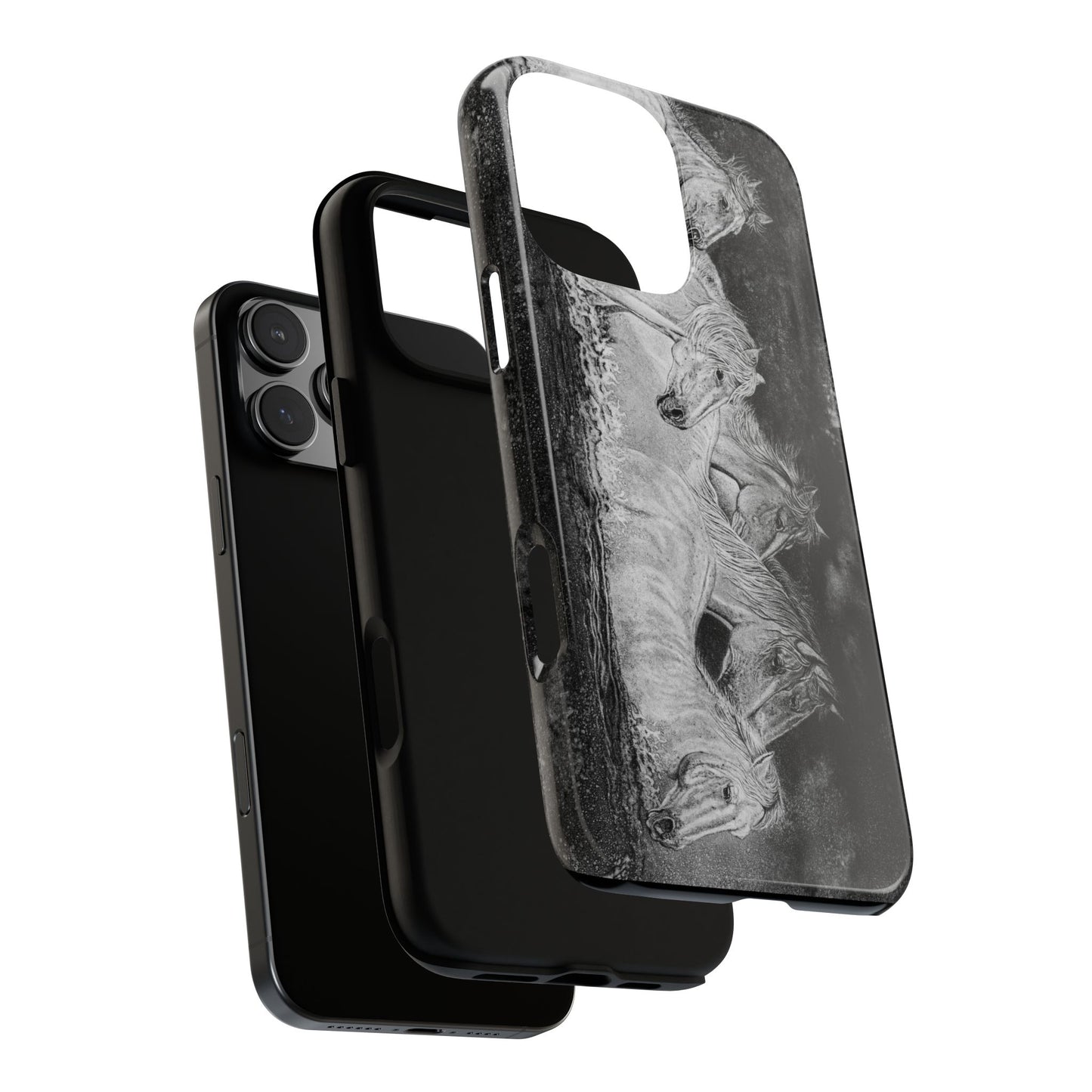 Night Swim, Horse-Themed Phone Case, Stylish Tough Cases