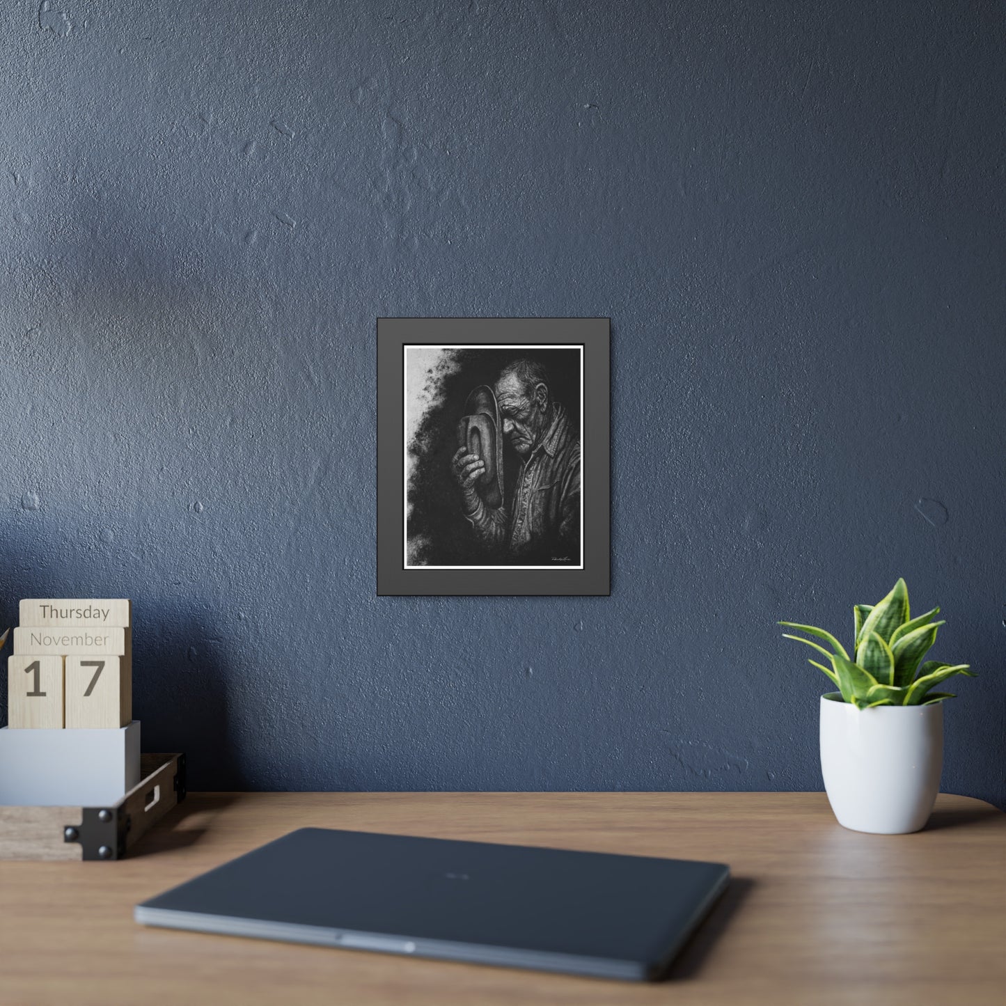 Cowboys Prayer. Framed Fine Art Print
