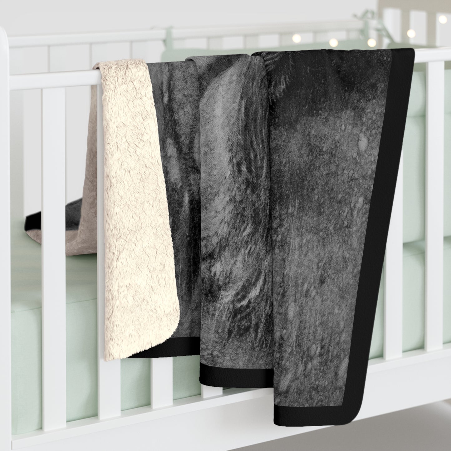 Mountain Music, Cozy Sherpa Fleece Blanket with Majestic Elk Design