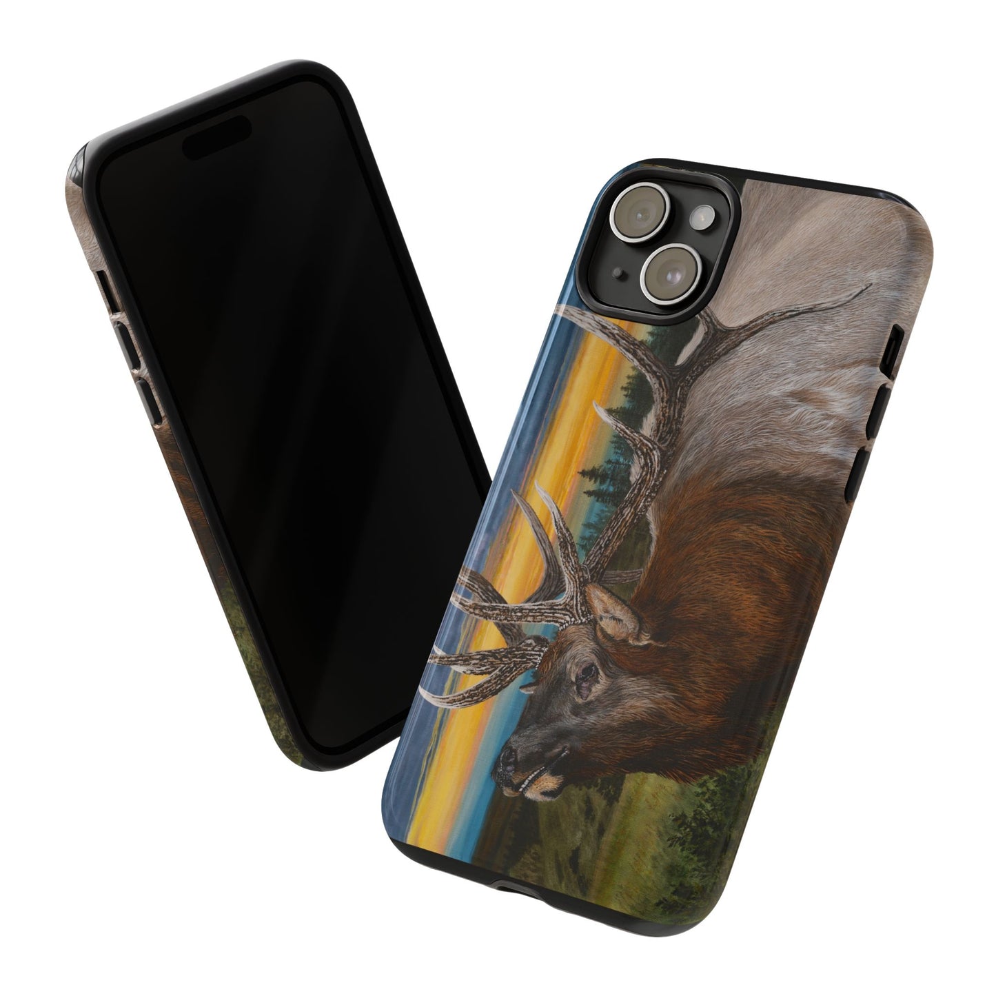 Sunset Serenade, Elk Phone Case