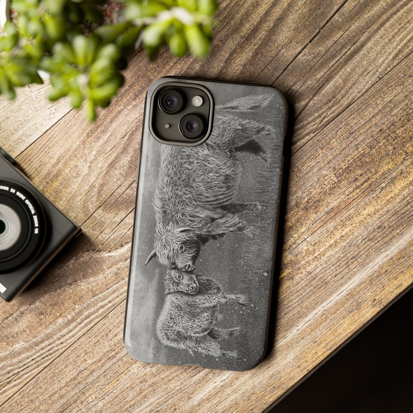 Highland Love, Highland Cow theme Phone Case, Tough Cases