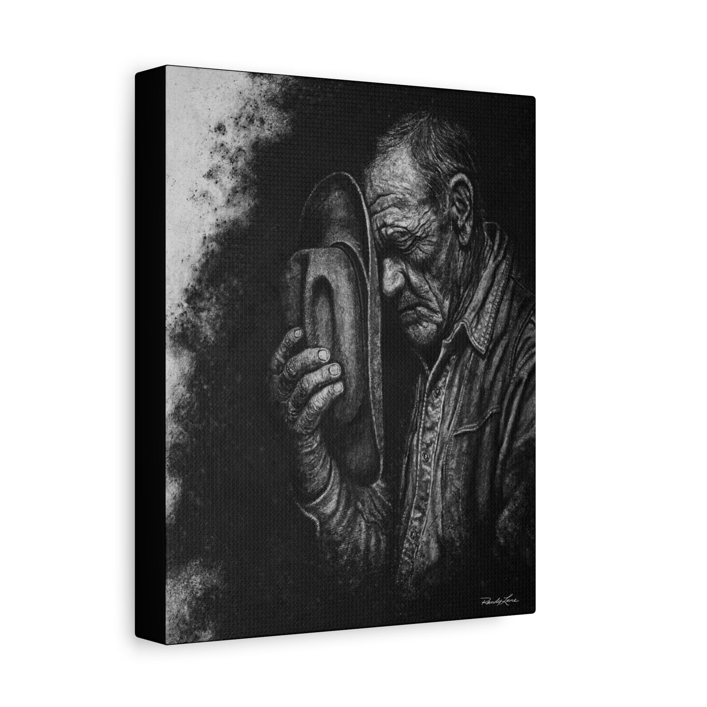 Cowboys Prayer. Stretched Matte Canvas Wall Art
