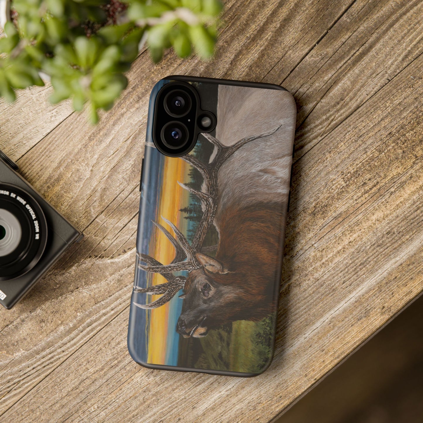 Sunset Serenade, Elk Phone Case