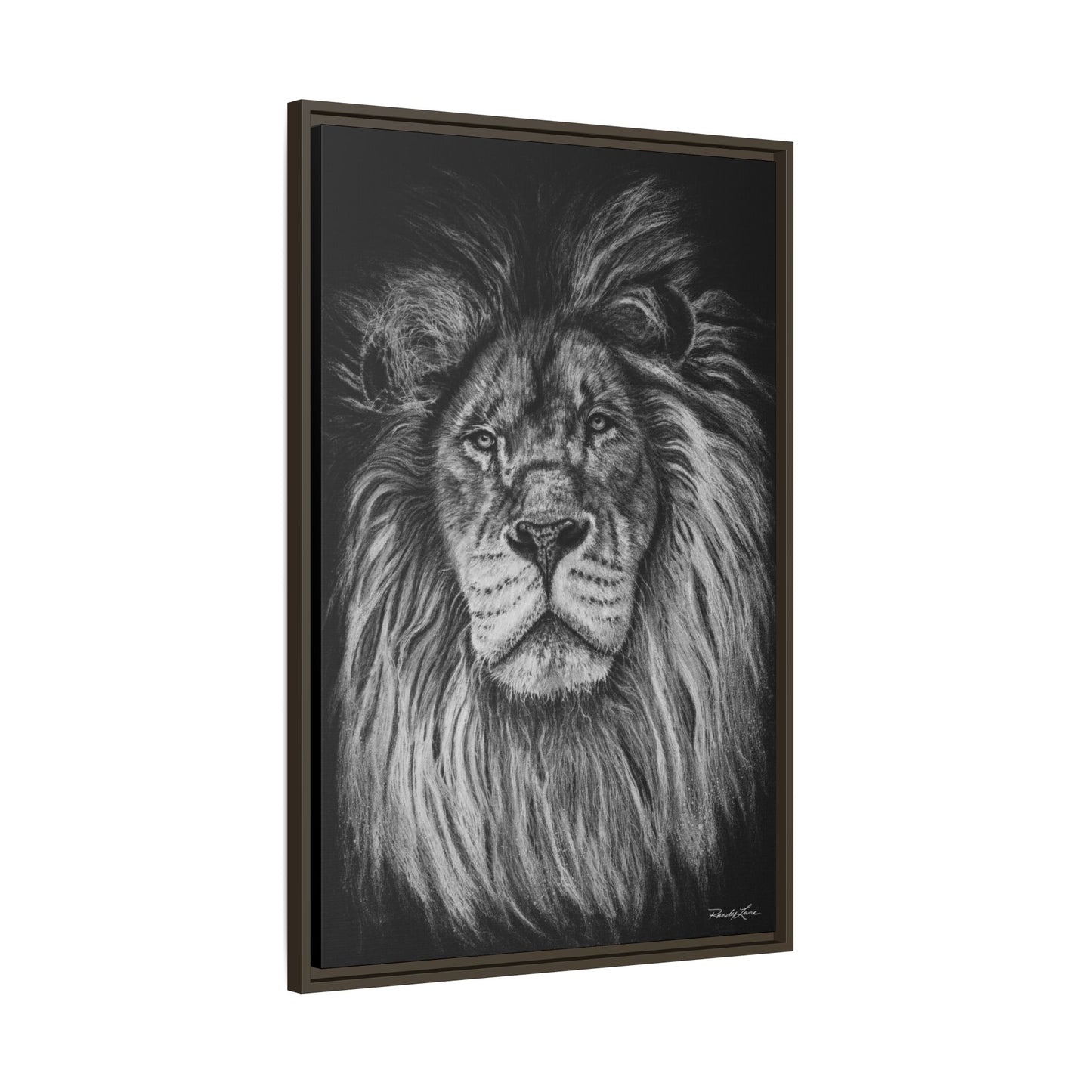 The Mane Event, Matte Canvas Lion Prints, Framed (Multi-color)