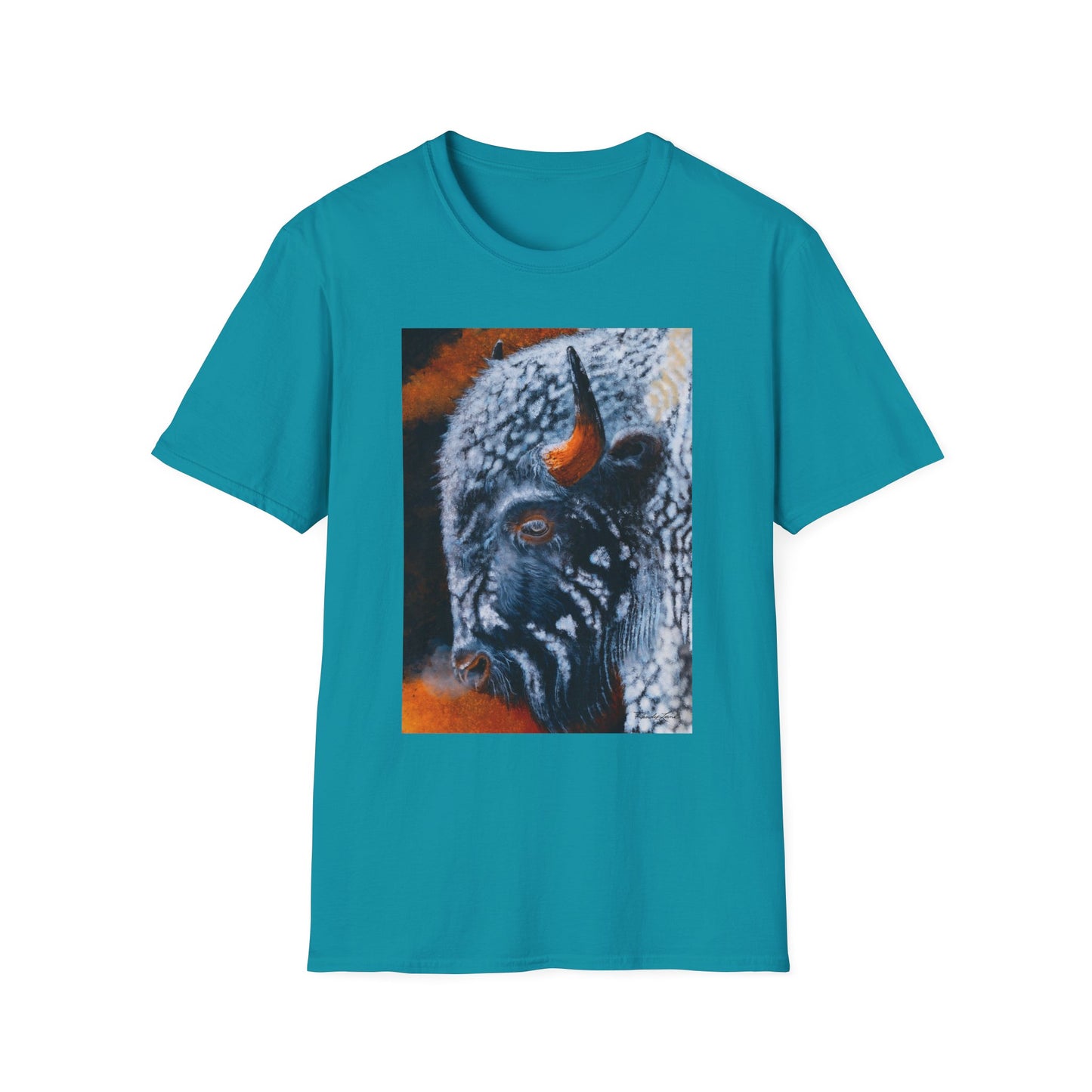 Storm Bison, Unisex Softstyle T-Shirt