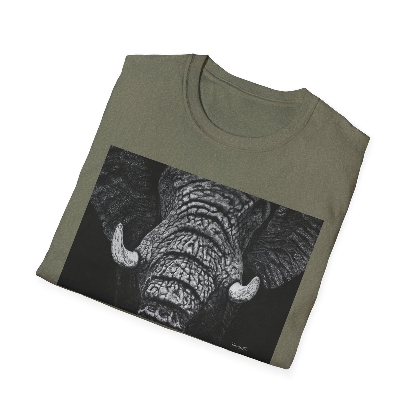 Ebony and Ivory, Elephant Graphic Unisex Softstyle T-Shirt