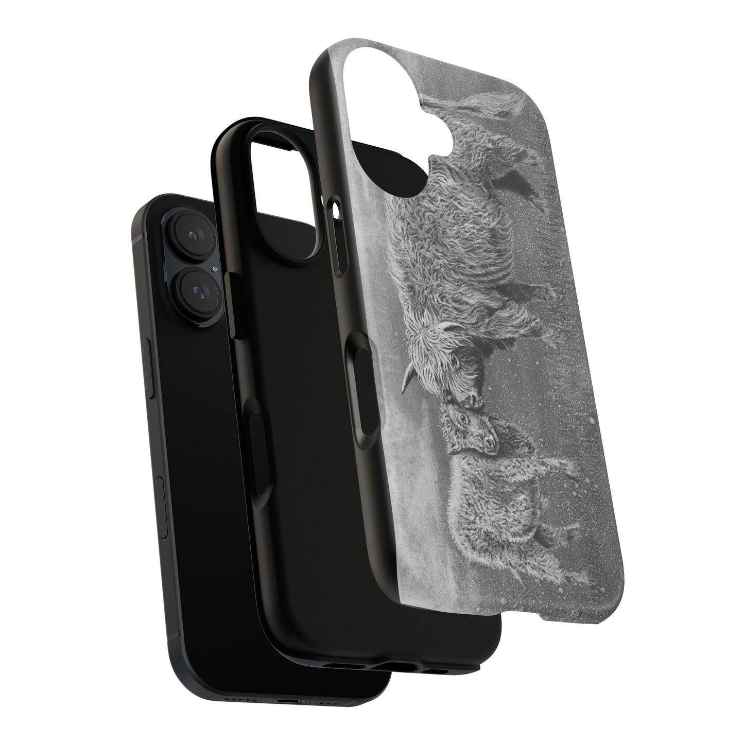 Highland Love, Highland Cow theme Phone Case, Tough Cases
