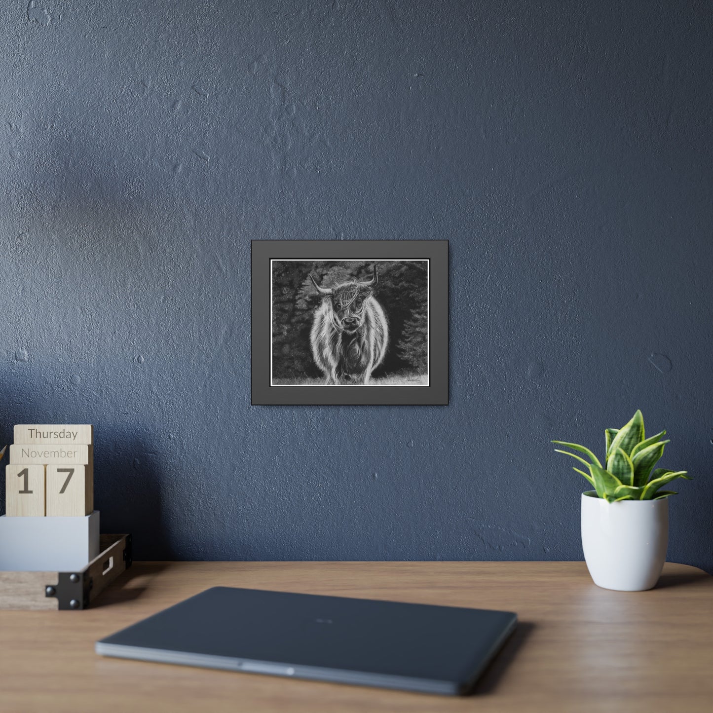 Ragamuffin. Highland Cow Framed Fine Art Print