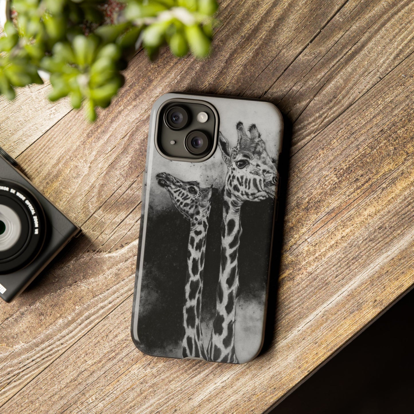 Grace in the Grassland, Giraffe Tough Phone Cases