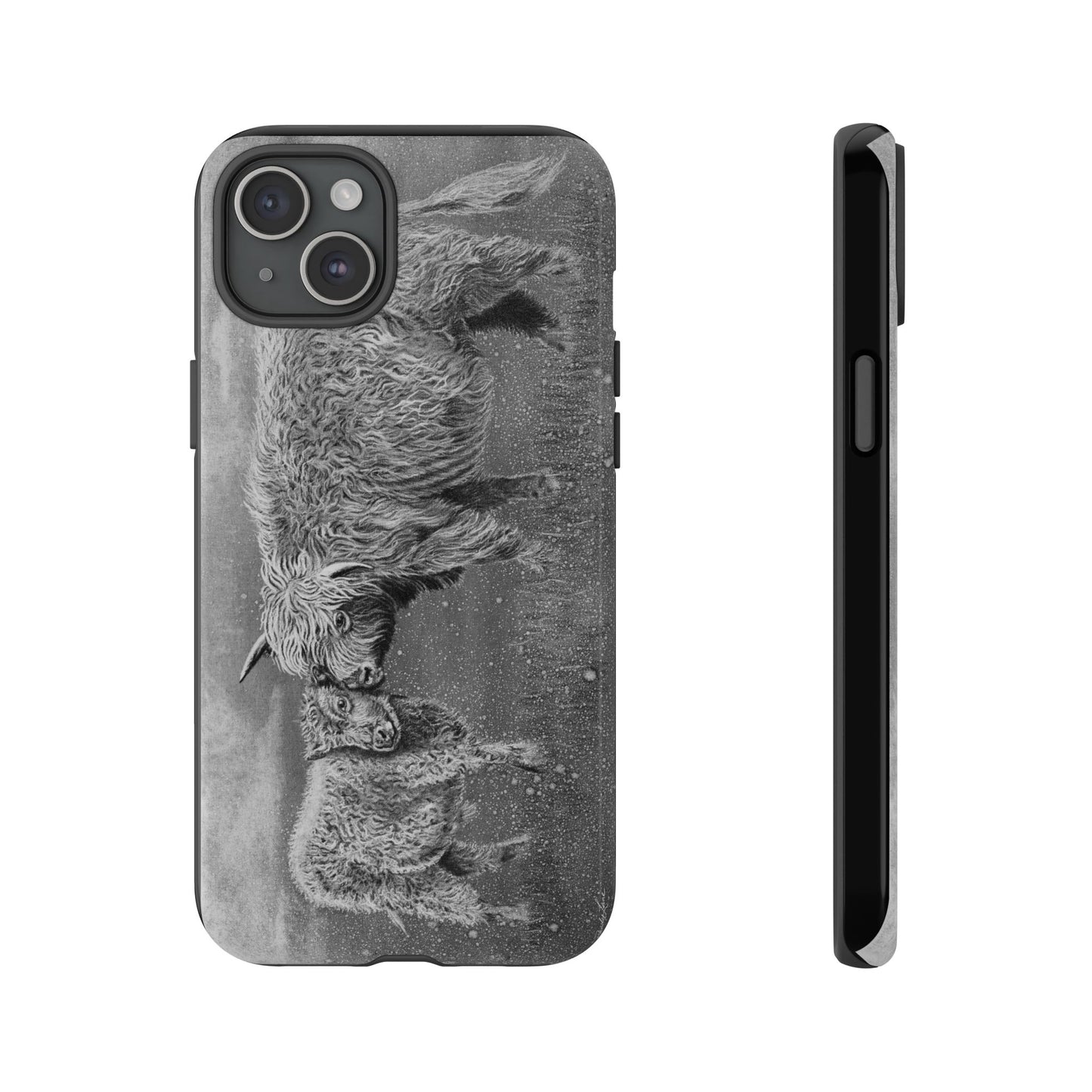 Highland Love, Highland Cow theme Phone Case, Tough Cases