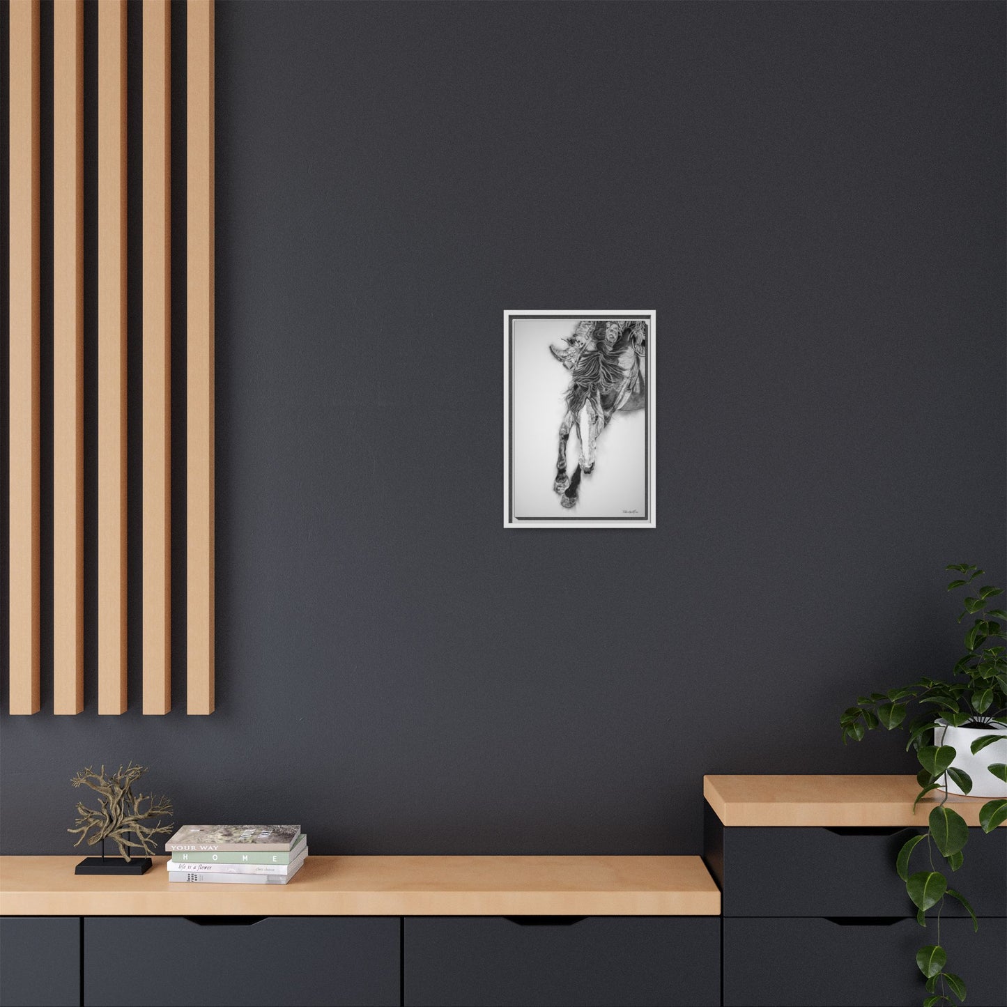 Crazy 8. Framed Stretched Matte Canvas Rodeo Art Print
