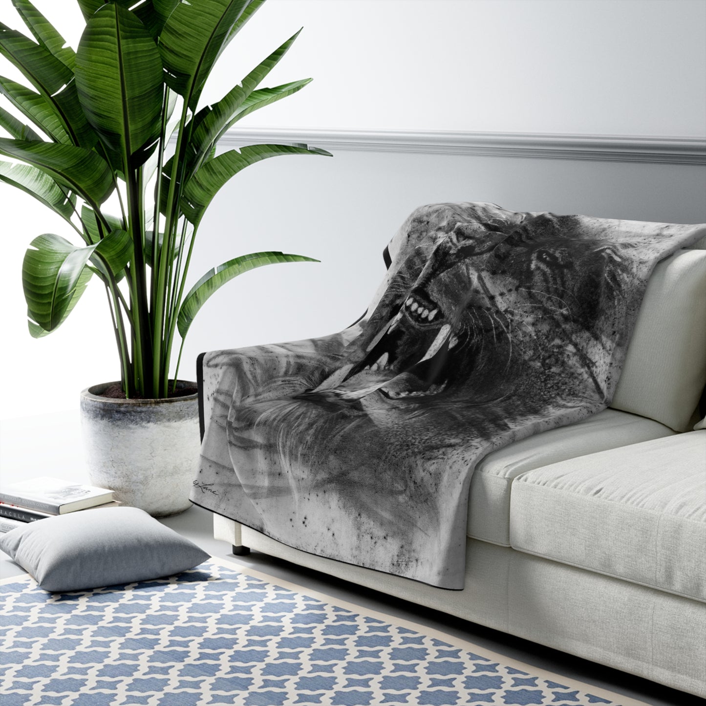Let the Lion Roar, Lion Sherpa Fleece Blanket
