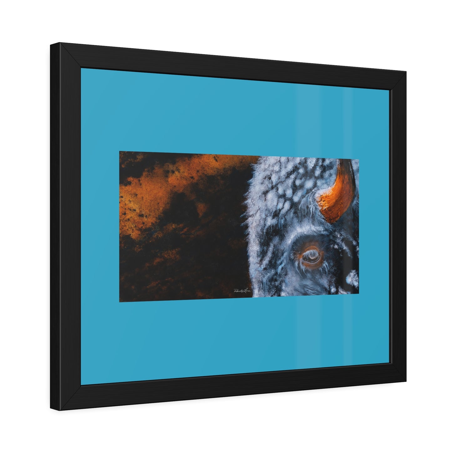 Storm Bison, Framed Fine Art Print