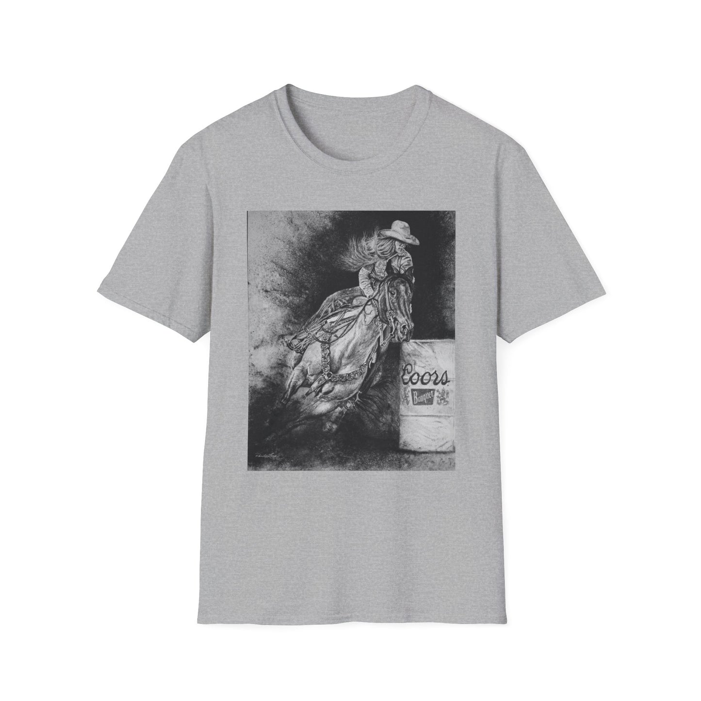 Sophie's Run. Rodeo Barrel Racer Unisex Softstyle T-Shirt