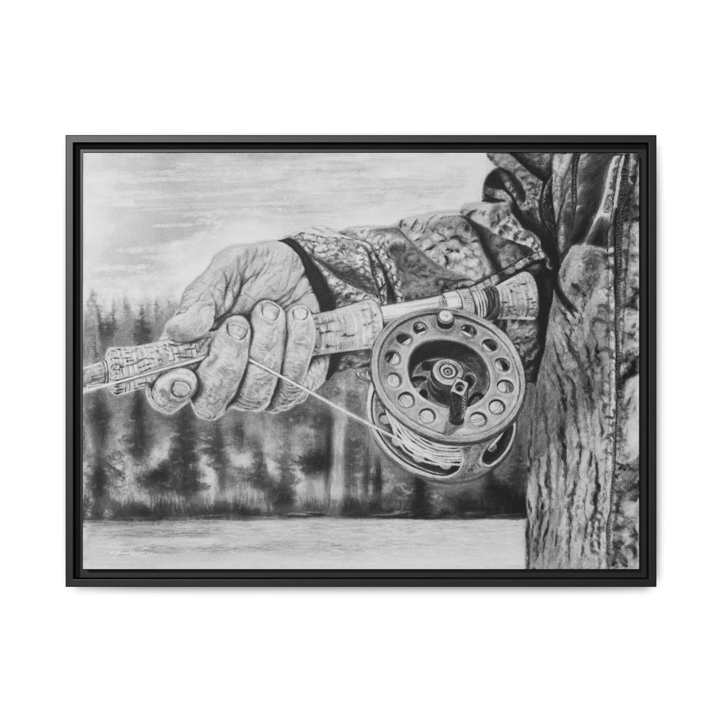 Therapy, Framed Canvas Fishing Fine Art Print