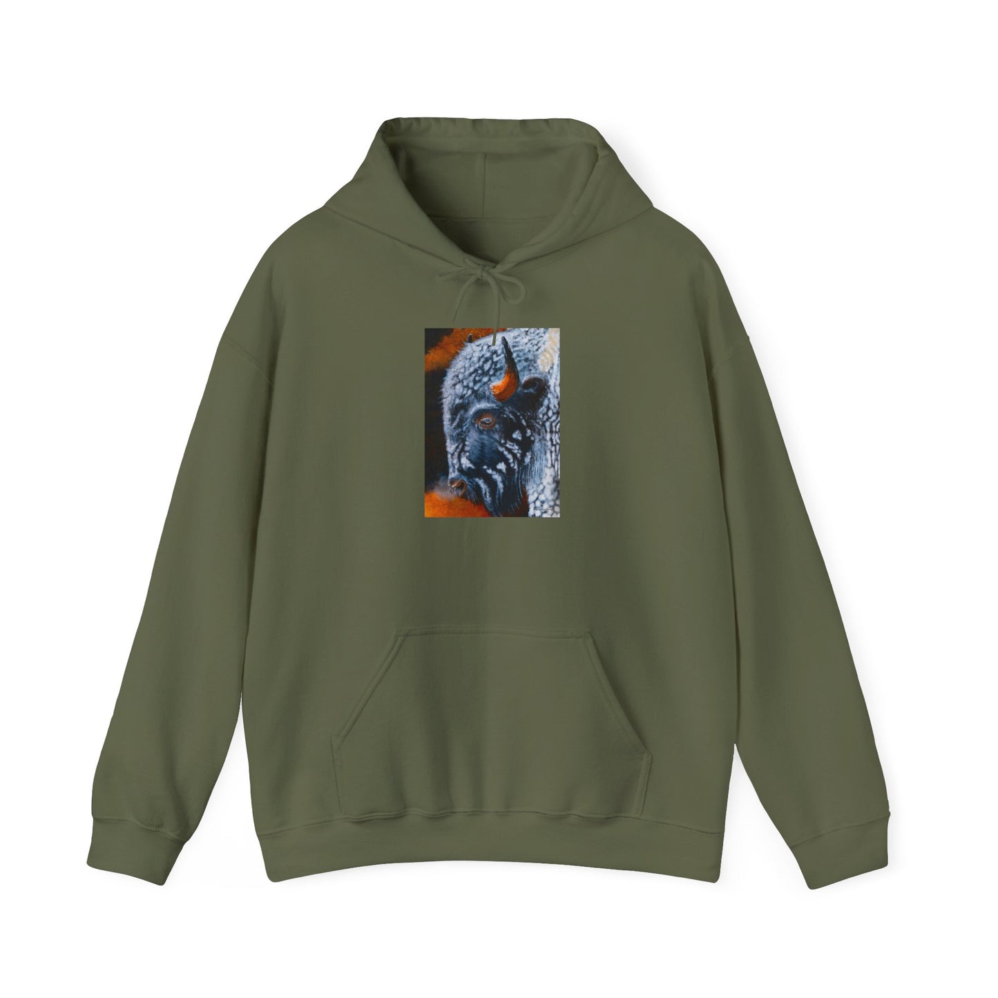 Storm Bison, Unisex Hooded Sweatshirt