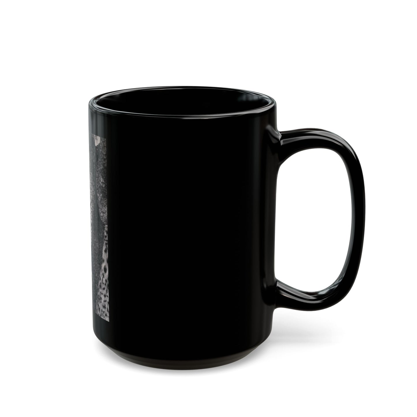 Tree Hugger, Leopard Black Mug