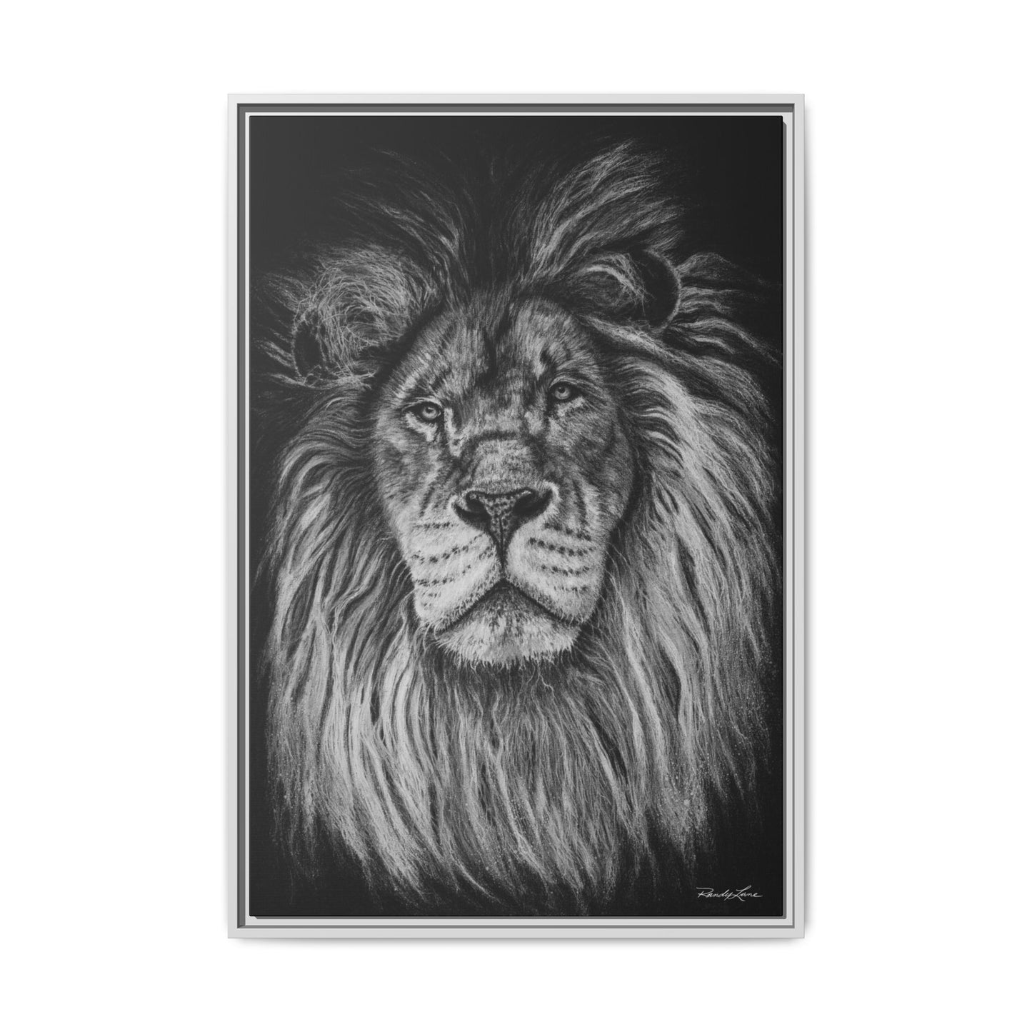 The Mane Event, Matte Canvas Lion Prints, Framed (Multi-color)