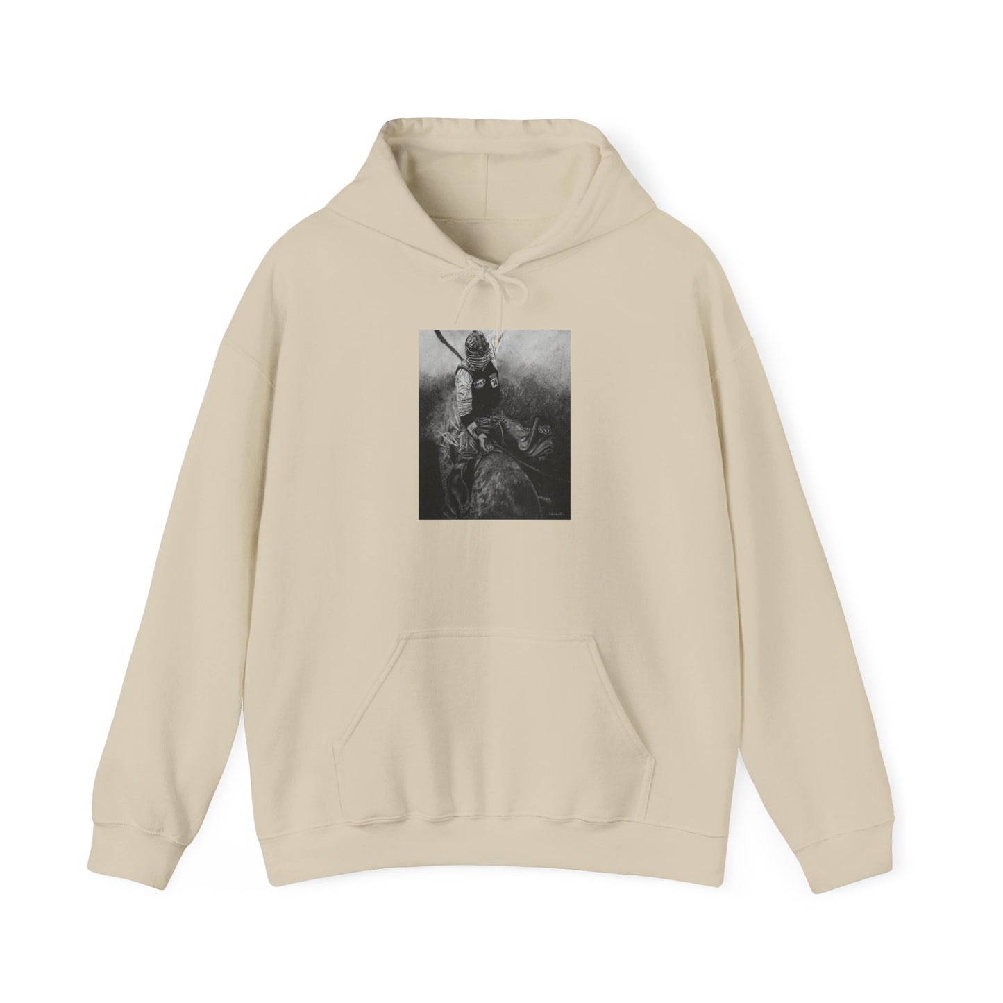 Gettin Frosty. Bull Rider Unisex Hooded Sweatshirt