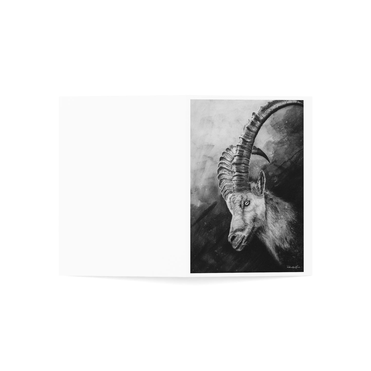 Apex, Alpine Mountain Goat, Artistic Greeting Cards for Every Occasion - 1, 10, 30, 50 pcs