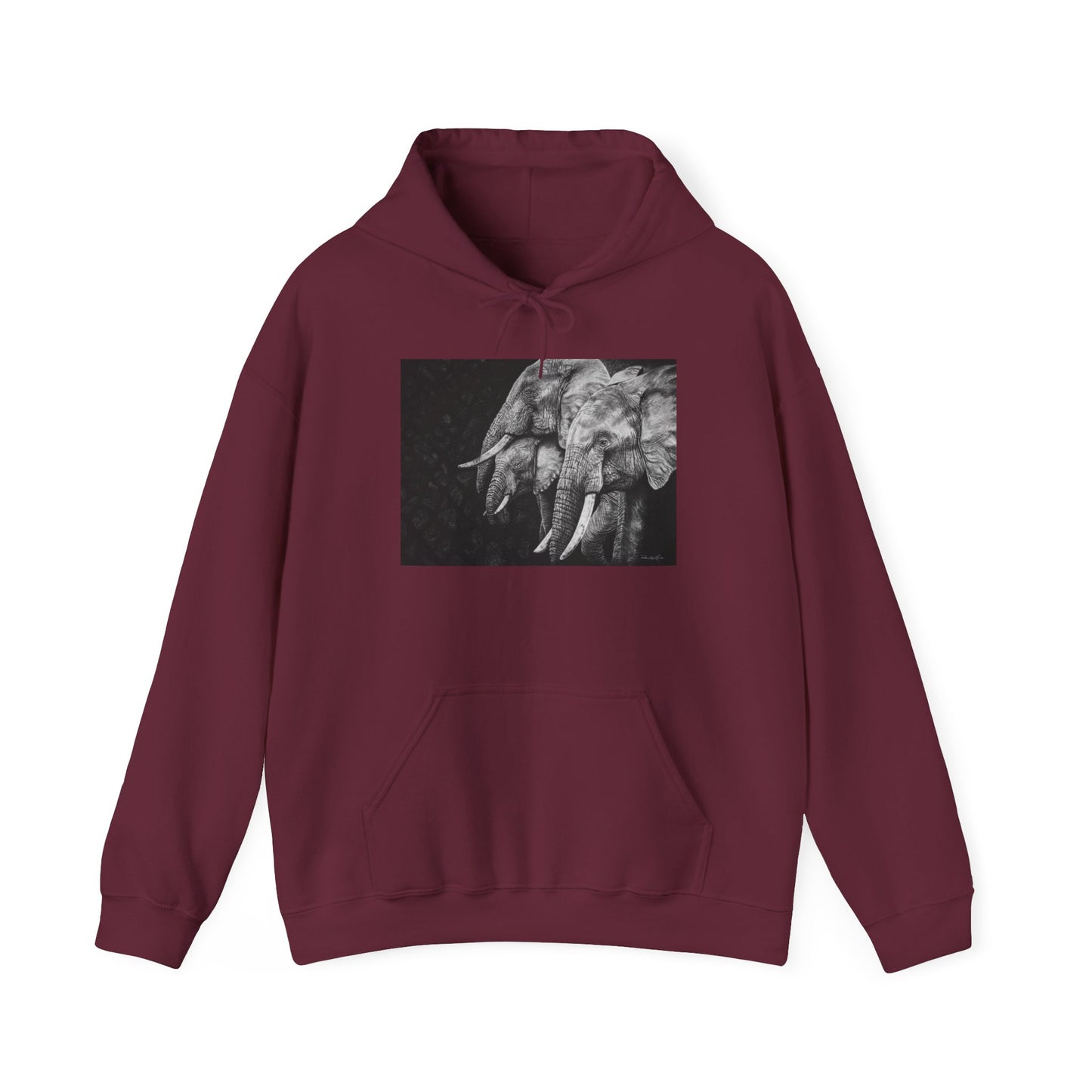 Brushland Bond. Elephant Art Unisex Heavy Blend Hoodie