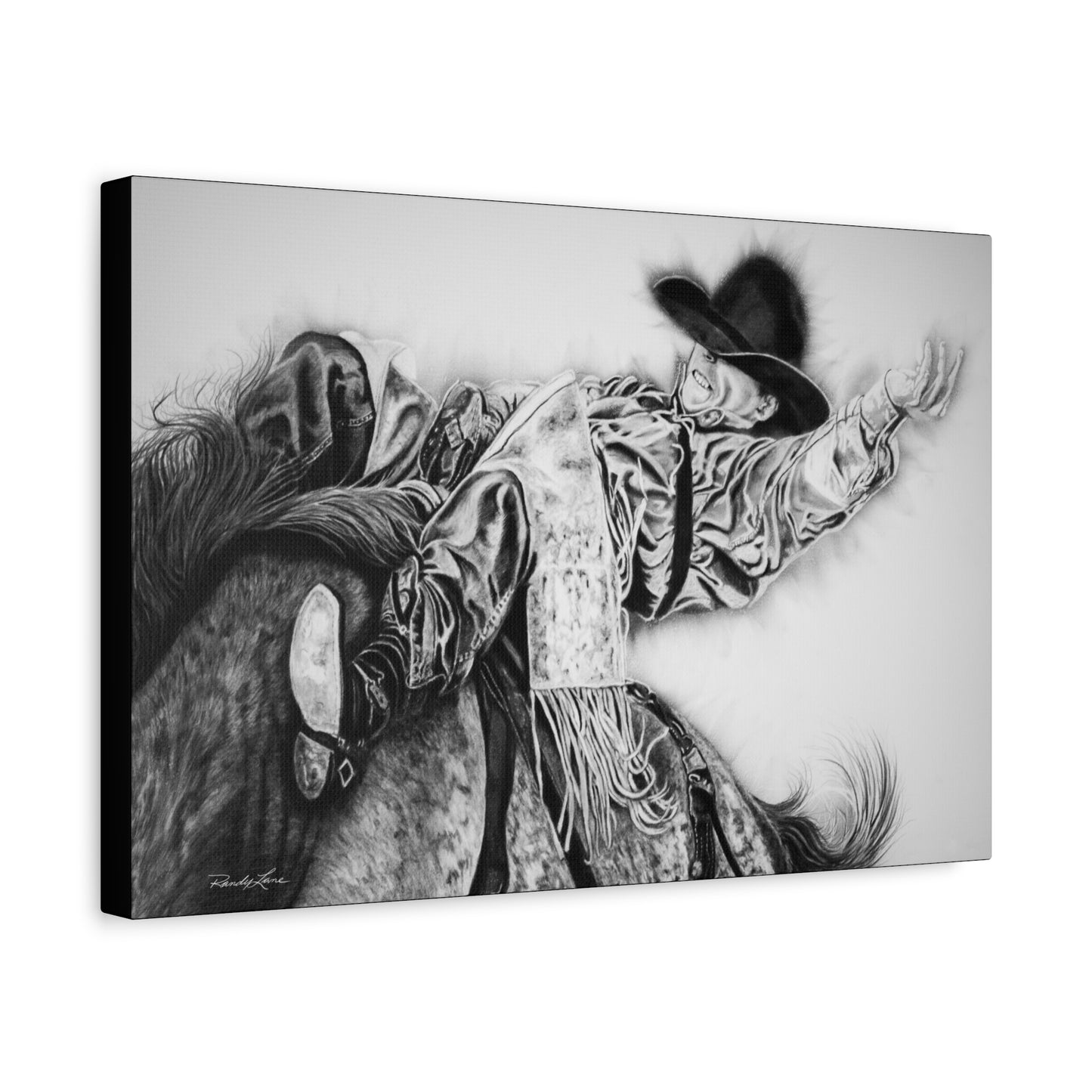 Go Time. Stretched Matte Canvas Rodeo Art