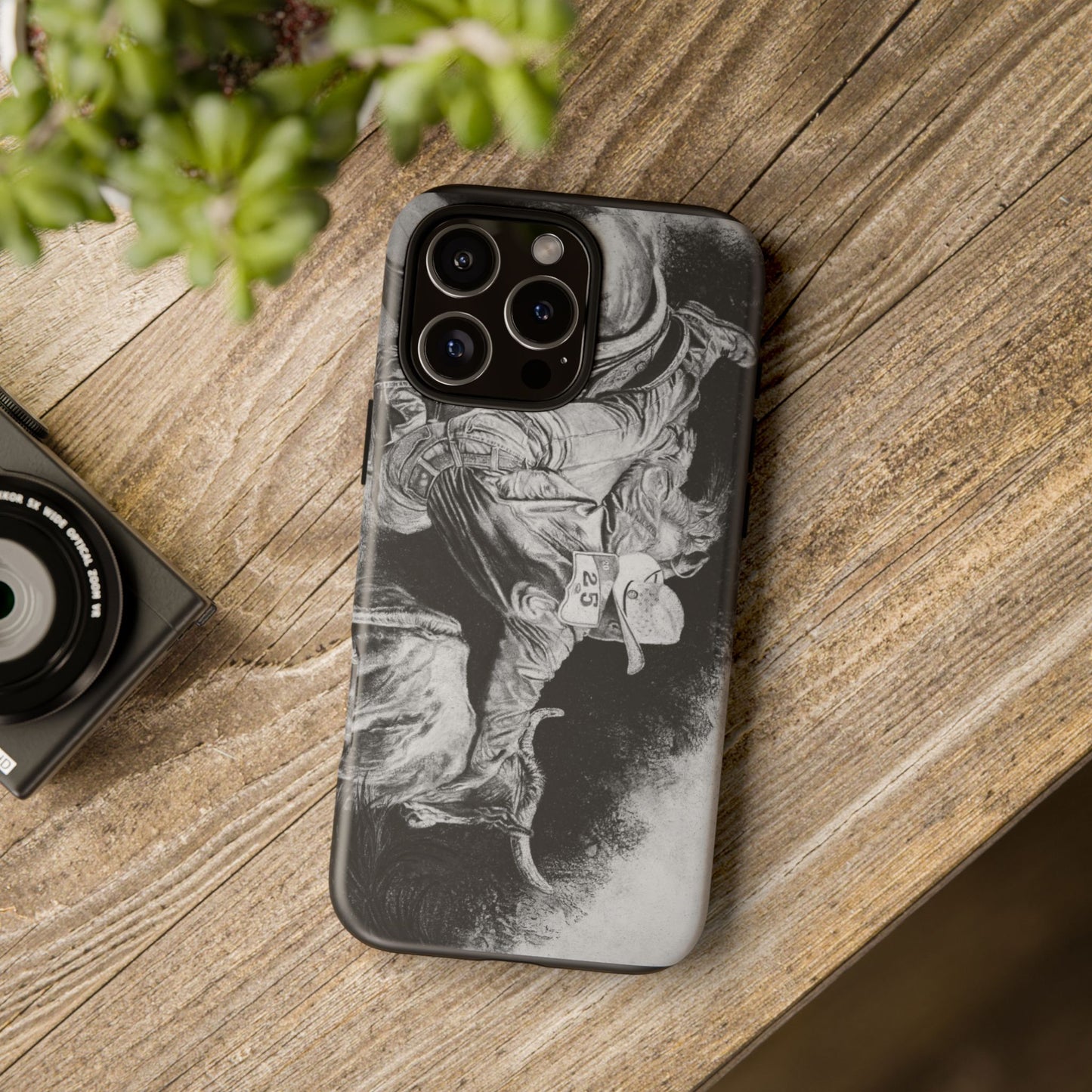 Contact. Cowboy Bulldogger Rodeo Art Phone Case - Tough Cases