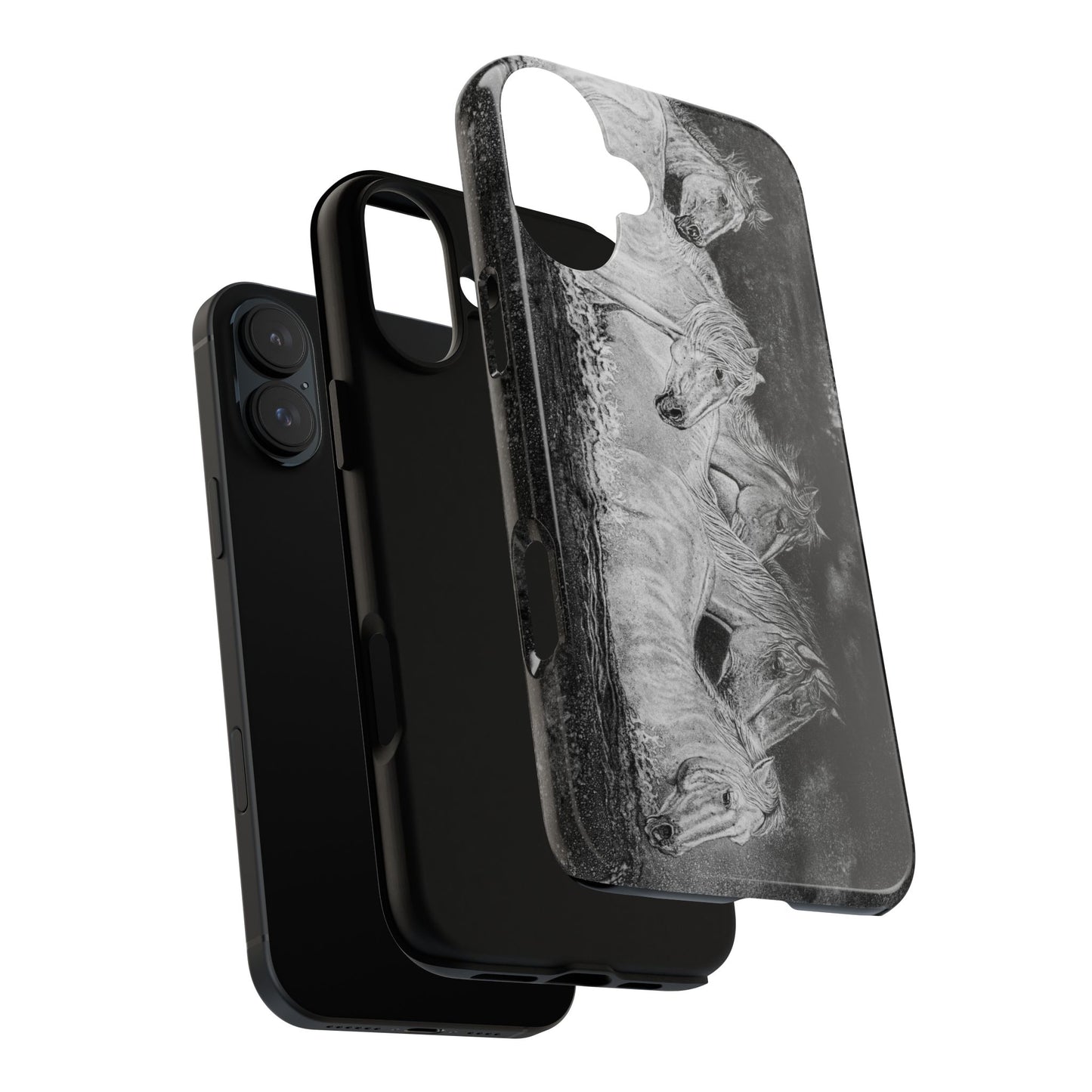 Night Swim, Horse-Themed Phone Case, Stylish Tough Cases