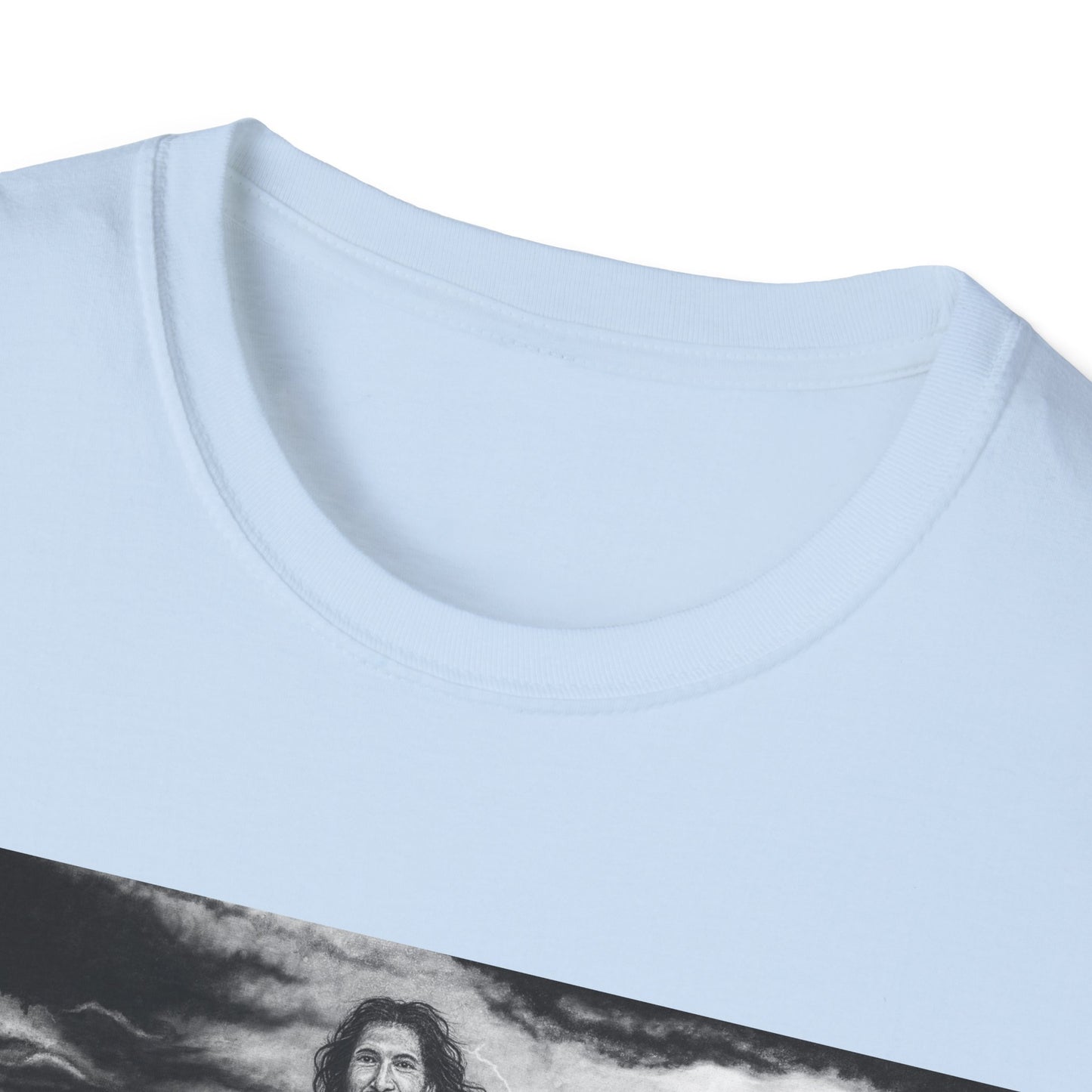 View from the Boat, Jesus Walking on Water Painting T-Shirt — Spiritual Christian Faith Tee