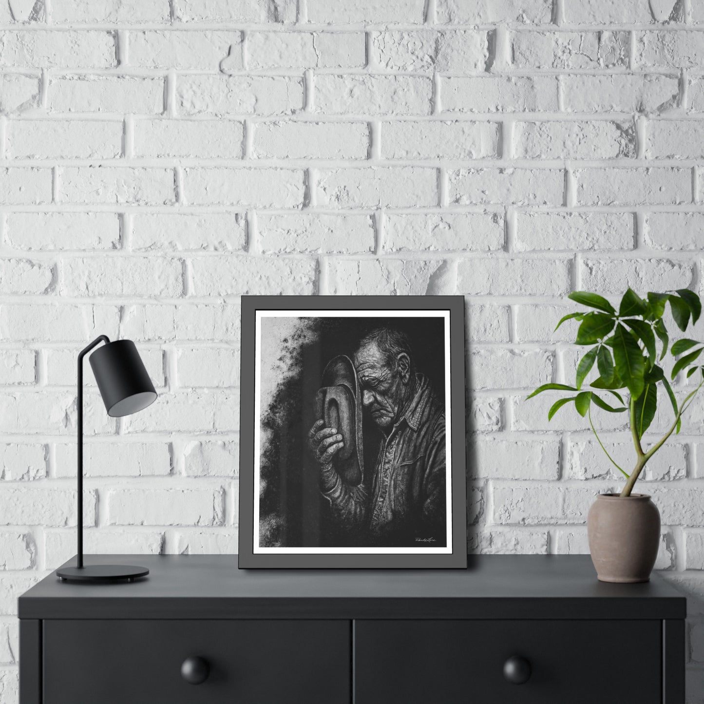 Cowboys Prayer. Framed Fine Art Print