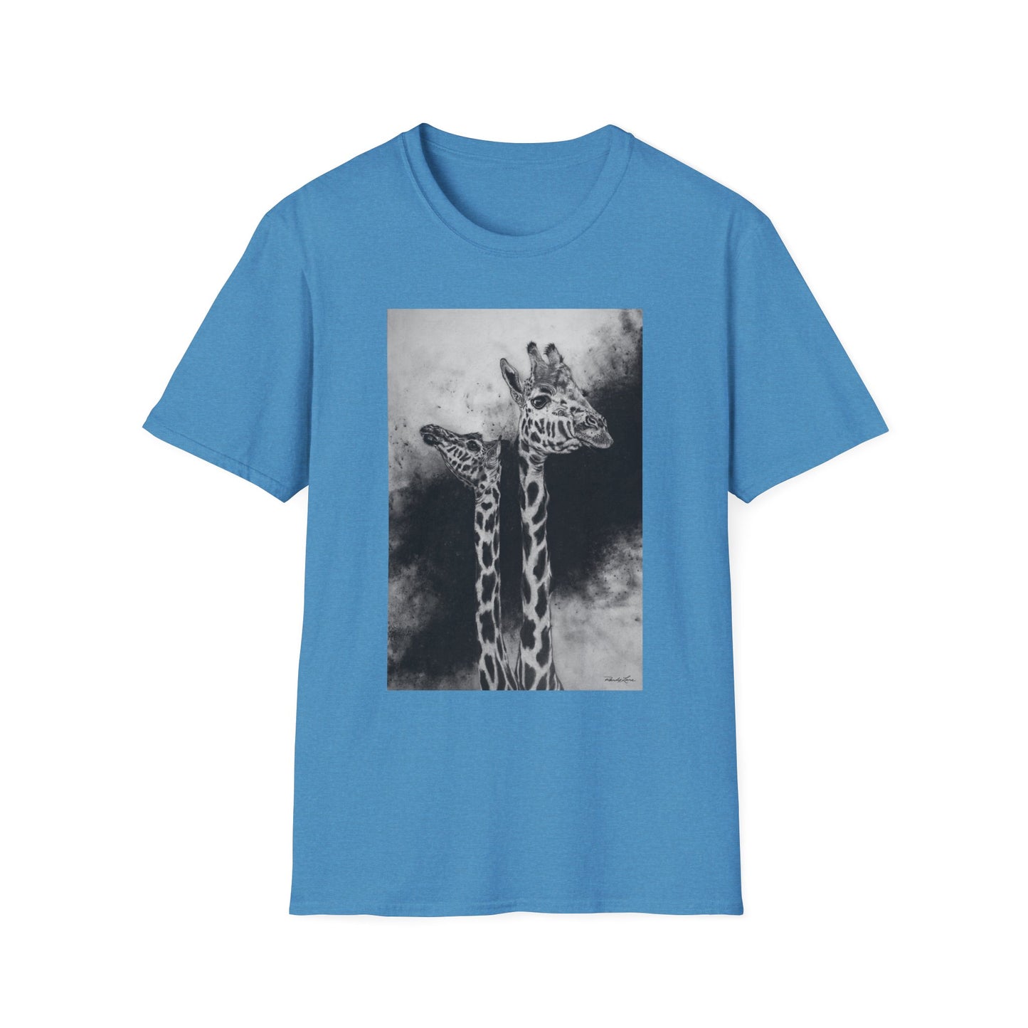 Grace in the Grassland, Giraffe Unisex Softstyle T-Shirt